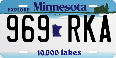 MN license plate 969RKA