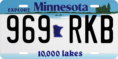 MN license plate 969RKB