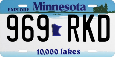 MN license plate 969RKD