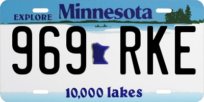 MN license plate 969RKE