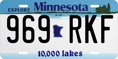 MN license plate 969RKF