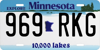 MN license plate 969RKG