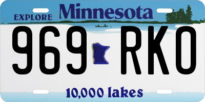 MN license plate 969RKO