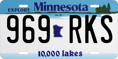 MN license plate 969RKS