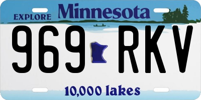 MN license plate 969RKV