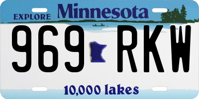 MN license plate 969RKW