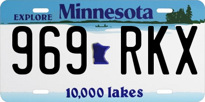 MN license plate 969RKX