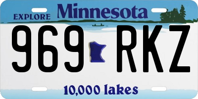 MN license plate 969RKZ