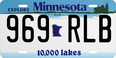 MN license plate 969RLB