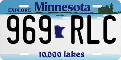 MN license plate 969RLC