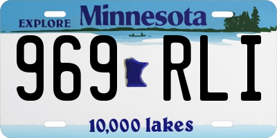 MN license plate 969RLI