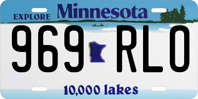 MN license plate 969RLO