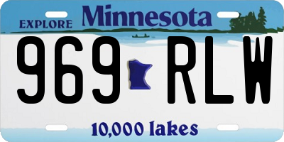 MN license plate 969RLW