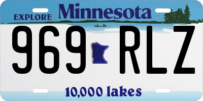 MN license plate 969RLZ