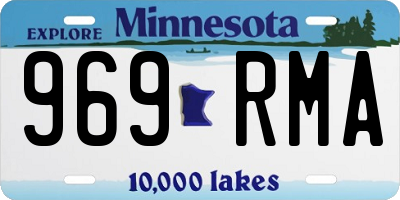 MN license plate 969RMA