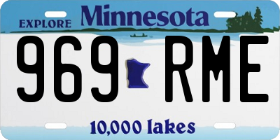 MN license plate 969RME