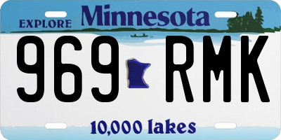 MN license plate 969RMK