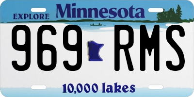 MN license plate 969RMS