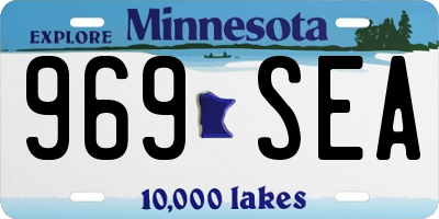 MN license plate 969SEA
