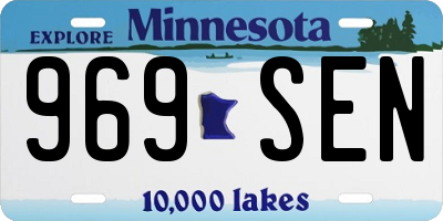 MN license plate 969SEN