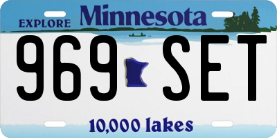 MN license plate 969SET