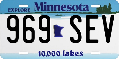 MN license plate 969SEV