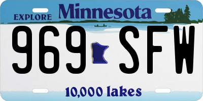 MN license plate 969SFW