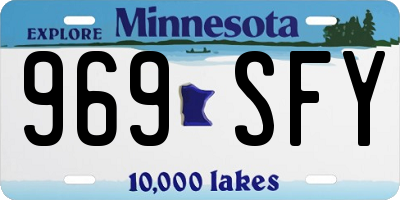 MN license plate 969SFY