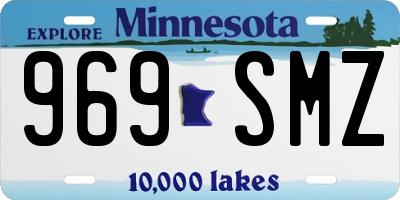 MN license plate 969SMZ