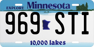 MN license plate 969STI