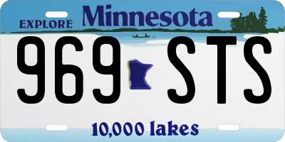 MN license plate 969STS