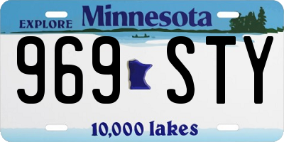 MN license plate 969STY