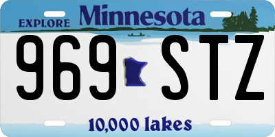 MN license plate 969STZ