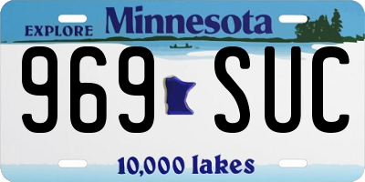 MN license plate 969SUC