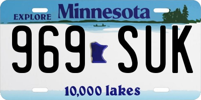 MN license plate 969SUK