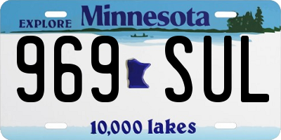 MN license plate 969SUL