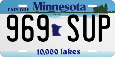 MN license plate 969SUP