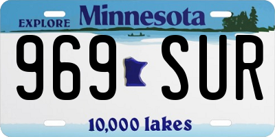 MN license plate 969SUR