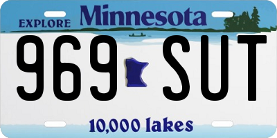MN license plate 969SUT