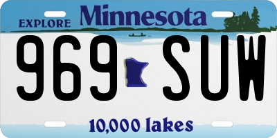 MN license plate 969SUW