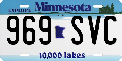 MN license plate 969SVC