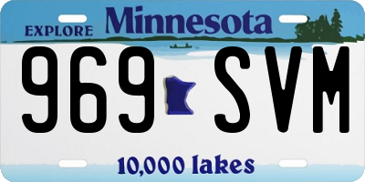 MN license plate 969SVM