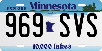 MN license plate 969SVS