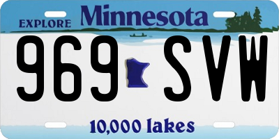 MN license plate 969SVW