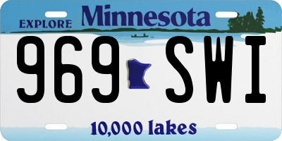 MN license plate 969SWI