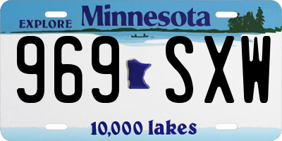 MN license plate 969SXW