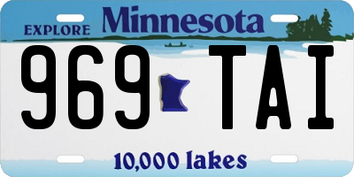 MN license plate 969TAI