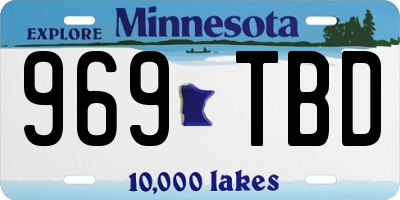 MN license plate 969TBD