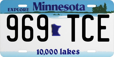 MN license plate 969TCE