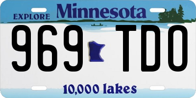 MN license plate 969TDO